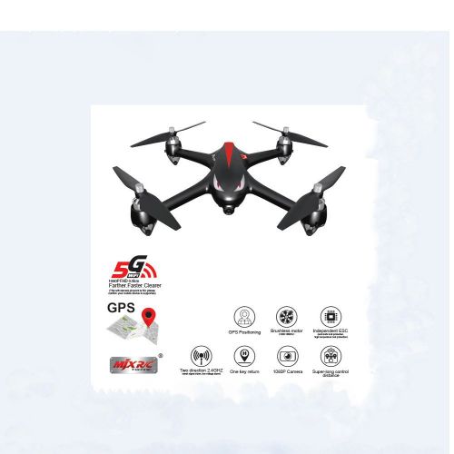  Aerial Photography Drone ,Kingspinner MJX Bugs 2 B2W Monster With 5GHz WiFi FPV 1080P Camera GPS Brushless Quadcopter Flight Time Around 15-18 Minutes Smooth Shots- Black