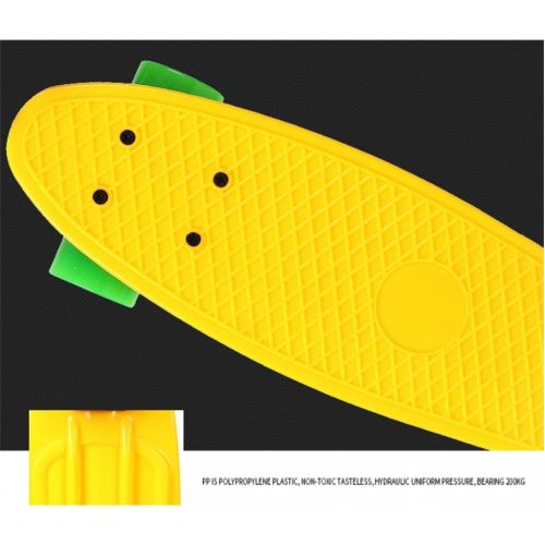  WEI KANG Kleine Fischplatte Erwachsene Einfach Gekruemmte Bananenplatte Vierradern Kleiner Fisch Skateboard Kind Erwachsener Kleiner Fisch Skateboard
