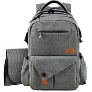 [아마존베스트]Hap Tim HapTim Multi-Function Large Baby Diaper Bag Backpack W/Stroller Straps-Insulated Pockets-Changing...