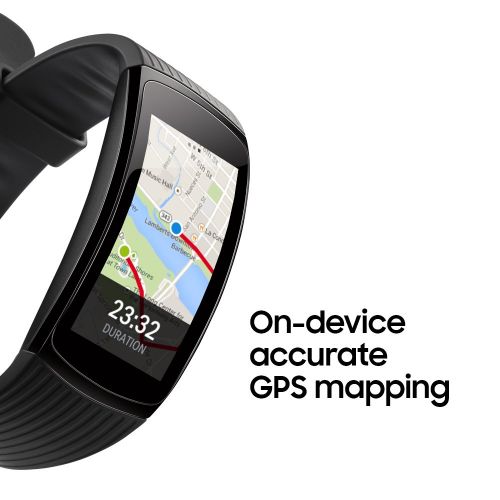 삼성 Samsung Gear Fit2 Pro Smartwatch Fitness Band (Large), Liquid Black, SM-R365NZKAXAR  US Version with Warranty