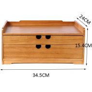 ZCCWJG Desktop Storage Box Solid Wood Drawer Type Document Shelf Sundries Finishing Box Multi-Layer Data Cabinet (Size : B)