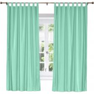 ChadMade Elegant Vintage Polyester Cotton Silk Thermal Insulated Curtain Peacock 100 W x 84 L, Tab Top Silk Satin Drapes Window Treatment Panels with Blackout Lined (1 Panel)