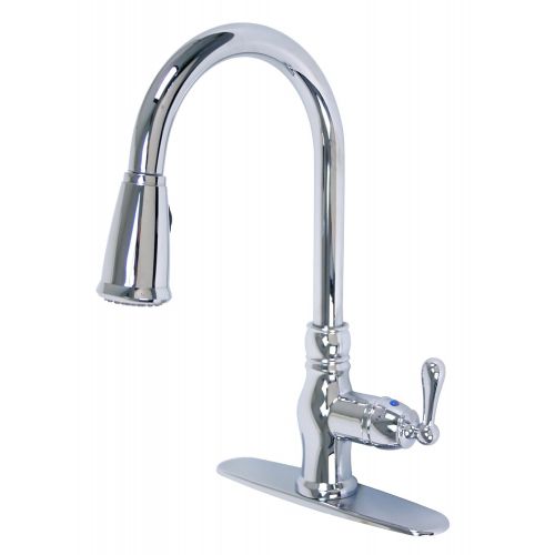  Ultra Prime Collection UF14100 Chrome Single-Handle Kitchen Faucet with Pull-Down Spray