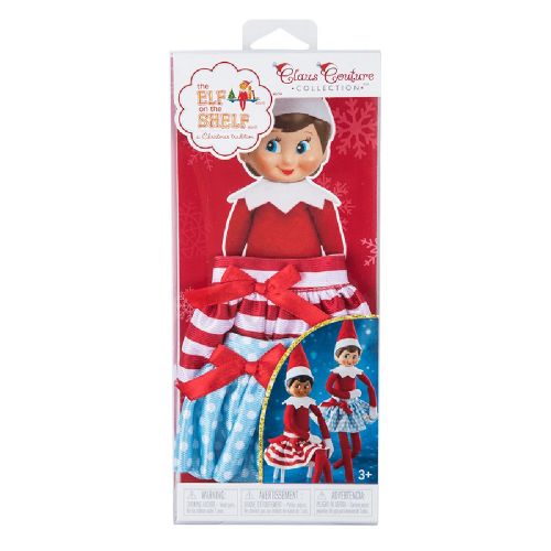  The Elf on the Shelf The Elf on The Shelf: A Christmas Tradition Brown Eyed Elf Girl and Claus Couture Collection Twirling in The Snow Skirts