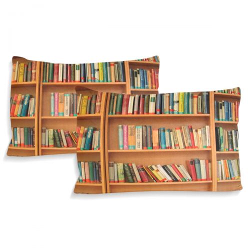  KEEPDIY Bookshelf Library Bookworm Reading Bedding Set (Twin) Velvet Cover Sets 1 Comforter Cover 2 Pillow Shams for Kids Home,Boys Girls