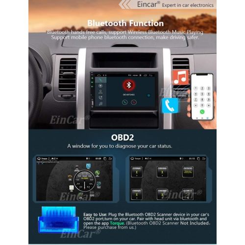  EINCAR EinCar Rear Camera Included Android 6.0 Quad Core Car Stereo In Dash Head Unit Car NO-DVD Player Support GPS Navigation WIFI 4G FM AM RDS Radio Bluetooth 4.0 +Remote Controller &Mi