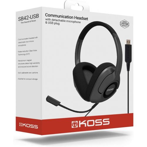  Koss SB42 USB Communication Headset | Microphone | Detachable Cord Design | Full Size Over-Ear...
