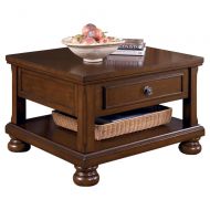 Signature Design by Ashley - Porter Lift Top Coffee Table, Rustic Brown
