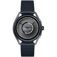 Emporio+Armani Emporio Armani Mens Smartwatch Stainless Steel and Rubber Smart Watch, Color:Blue (Model: ART5008)