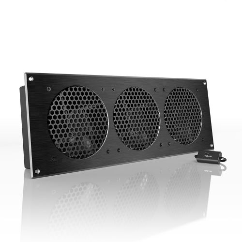  AC Infinity AIRPLATE S9, Quiet Cooling Fan System 18 with Speed Control, for Home Theater AV Cabinet Cooling