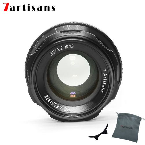  Factory Direct 7artisans 35mm F1.2 APS-C Manual Focus Lens Widely Fit for Compact Mirrorless Cameras Canon Camera M1 M2 M3 M5 M6 M10 EOS-M Mount Black