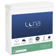 LUNA King Size Luna Premium Hypoallergenic Waterproof Mattress Protector - Made in The USA - Vinyl Free