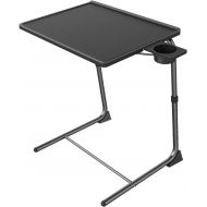 [아마존 핫딜] [아마존핫딜]Adjustable TV Tray Table - TV Dinner Tray on Bed & Sofa, Comfortable Folding Table with 6 Height & 3 Tilt Angle Adjustments by HUANUO