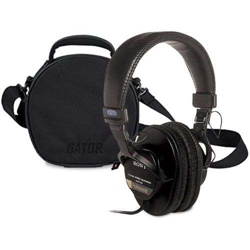 소니 Sony MDR7506 Professional Large Diaphragm Headphone with Gator Cases G-Club Series G-CLUB-HEADPHONE Carry Case for DJ Style HeadphonesAccessories