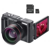 Digital Camera Video Camcorder, Full HD 1080P 24.0MP MELCAM YouTube Vlogging Camera with Wide Angle Lens and 32GB SD Card, 3.0 Screen, WiFi Function, Face Detection, Flash Light, 1