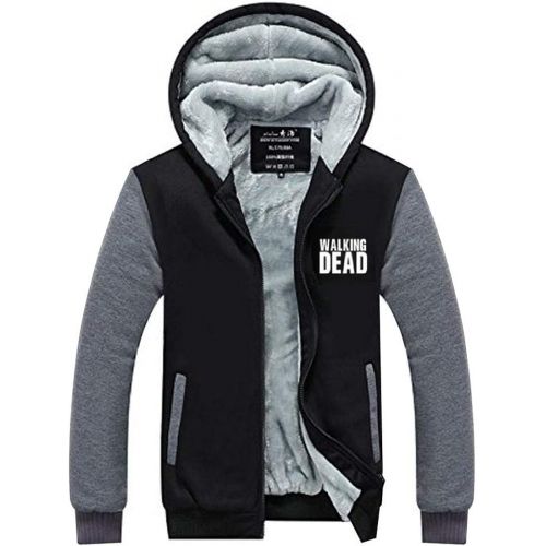  Xcoser xcoser Mens Winter Thick Hooded Sweatshirt Jacket with Wings Pattern