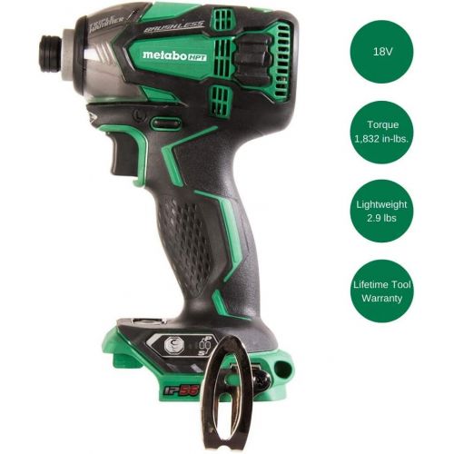  Hitachi WH18DBDL2P4 18V Cordless Lithium-Ion Brushless Triple Hammer Impact Driver (Tool Only, No Battery)