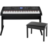 Yamaha DGX660B 88-Key Black Digital Piano with Matching Stand and Bench