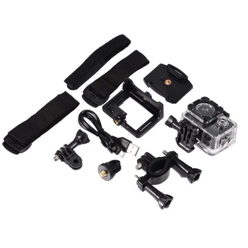 Zerone Action Kamera, Wasserdichte Outdoor Radsport Sport Mini DV Action Kamera Camcorder (Schwarz)