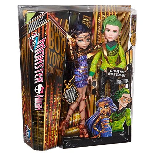 몬스터하이 Monster High Boo York, Boo York Comet-Crossed Couple Cleo de Nile and Deuce Gorgon Doll, 2-Pack (Discontinued by manufacturer)