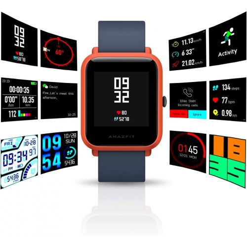  [아마존베스트]Amazfit Bip Smartwatch by Huami with All-Day Heart Rate and Activity Tracking, Sleep Monitoring, GPS, Ultra-Long Battery Life, Bluetooth, US Service and Warranty (A1608 Black)