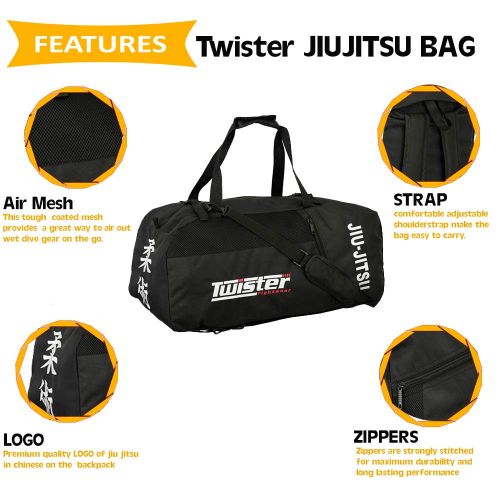  Twister Jiu Jitsu Men Backpack for Gym, School Travel Sports Bags for Boys