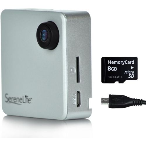  Serene Life Clip-on tragbare Kamera, 1080 Pixel Full-HD mit integriertem W-Lan., SLBCM18SL, silber