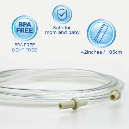  Maymom Replacement Tubing (1 Retail Pack of 2 Tubes) for Medela Pump in Style and New Pump in Style Advanced Breast Pump - 100% BPA Free