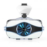 Sincerest Fiit VR 5F Mini 3D Glasses Fan Cooling Virtual Reality Glasses Box Deluxe Edition Smartphones VR Headset Fit for iPhone Samsung and Other 4.0~6.3” Phone + Bluetooth Remot