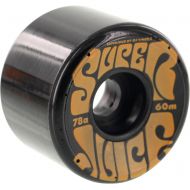 OJ Wheels 60mm Super Juice Black/Orange Longboard Skateboard Wheels - 78a with Bones Bearings - 8mm Bones Reds Precision Skate Rated Skateboard Bearings (8) Pack - Bundle of 2 Item