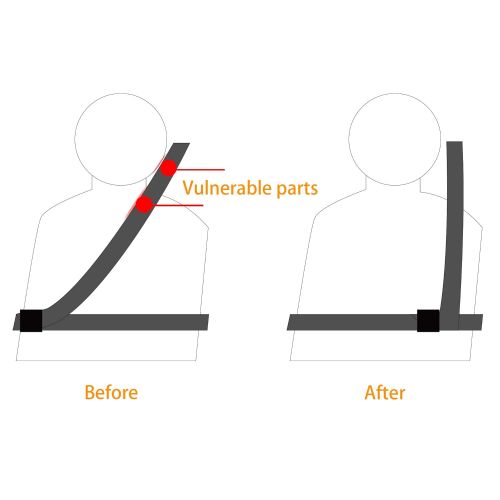 [아마존베스트]Seatbelt Adjuster, Arae Universal Automotive Belt Strap Comfort Protector Locking Clip Cover, Seat Belt...