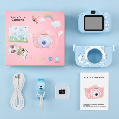  BUBM Kids Camera Upgraded Kid Digital Camera for Girls and Boys,1080 IPS Child Video Camera Toys Gift for 3-10 Years Old Children [32GB Memory Card,Protective Case Include] (Blue)