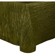 Ultimate Textile -5 Pack- Crinkle Taffeta - Delano 90 x 156-Inch Rectangular Tablecloth, Moss Green