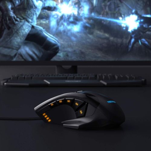  [아마존핫딜][아마존 핫딜] TECKNET TeckNet M009 Gaming Mouse with 16400 DPI, Wired RGB LED Backlit Computer Mice, 10 Programmable Buttons, Weight Tuning Set