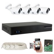 GW Security Inc GW Security Super HD 8 Channel 4K NVR Security System with 6 IP H.265 5MP (2.5 X 1080P) PoE Security Cameras, 100ft Night vision, 2 TB HDD