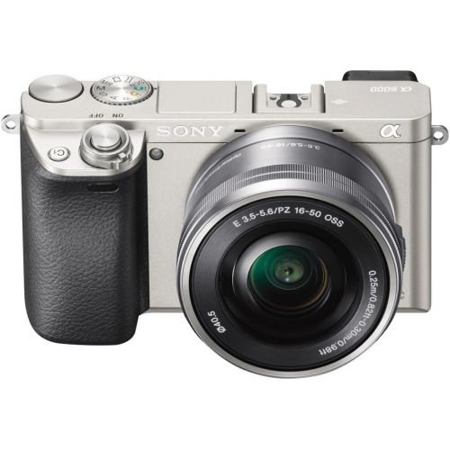 소니 Sony Alpha a6000 Mirrorless Digital Camera with 16-50 mm Lens 24.3MP (Silver)
