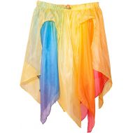 Sarahs Silks - Reversible Silk Fairy Skirt (Yellow/Rainbow)