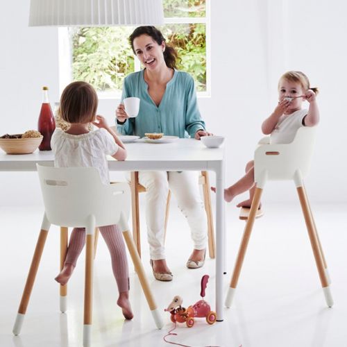  [아마존베스트]Asunflower Wooden High Chair Adjustable Feeding Baby Highchairs Solution with Tray for Baby/Infants/Toddlers