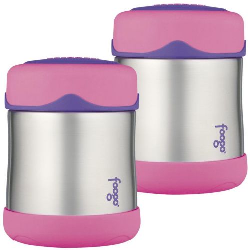 써모스 Thermos Foogo Leak-Proof Stainless Steel Food Jar, 10 Ounce - 2 Pack (Pink)