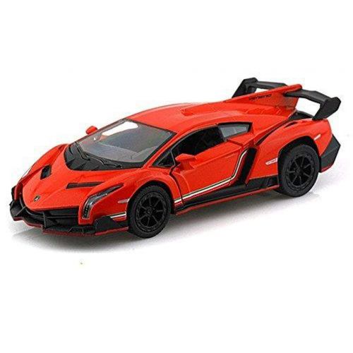  Super Car Red Lamborghini Veneno Battery Operated Remote Control Car - Kids Favorite Toy -114 Scale