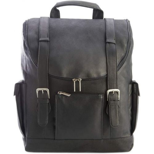  Royce Leather Colombian Backpack with 15 Laptop Sleeve, Black, One Size