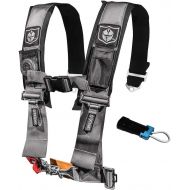 Pro Armor A114230SV P151100 Silver 4-Point Harness 3 Inch Straps RZR UTV Seat Lap Belt with Bypass Clip