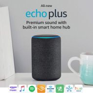 Amazon All-new Echo Plus (2nd Gen) - Premium sound with built-in smart home hub - Heather Gray