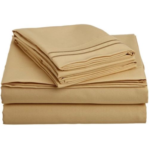  Elegant Comfort▒ 1500 Thread Count Egyptian Quality 4pc Bed Sheet Sets, - ALL SIZES AVAILABLE , Full, Gold
