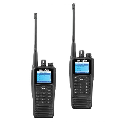  ContalkeTech DM300 DMR Digital 2 Way Radio UHF400-470MHz with Color LCD Display VOX Message+ Programming Cable (2 Packs)