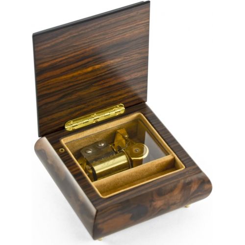  MusicBoxAttic Hand - Over 400 Song Choices - Made 18 Note Italian Jewelry Box with Mandolin Wood Inlay Your Song (Elton John)