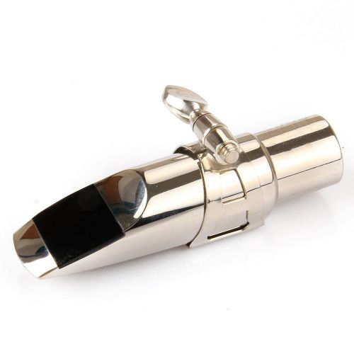  Aibay Bb Soprano Saxophone Metal Mouthpiece with Cap and Ligature Size #7 Nickel Platedze