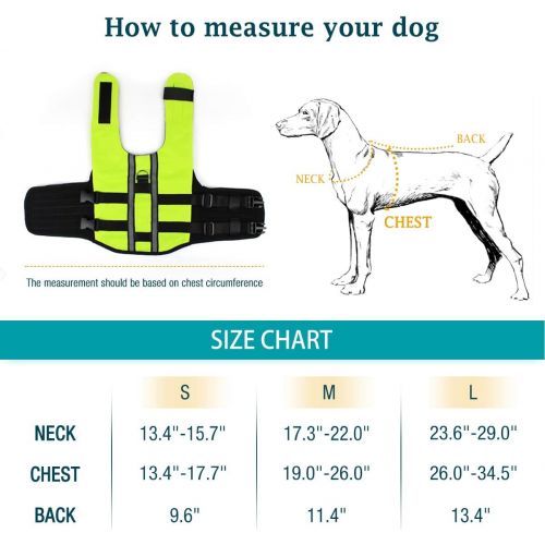  Namsan Dog Life Jacket - Folding Dog Life Vest,Portable Airbag Dog Swimming Jacket Vest,Green