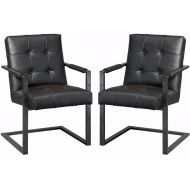 Signature Design by Ashley Ashley Furniture Signature Design - Starmore Home Office Desk Chair - Contemporary - Tufted Black Faux Leather