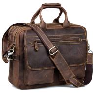 [아마존핫딜][아마존 핫딜] Kattee Crazy-Horse Leather Briefcase 16 Laptop Tote Shoulder Bag